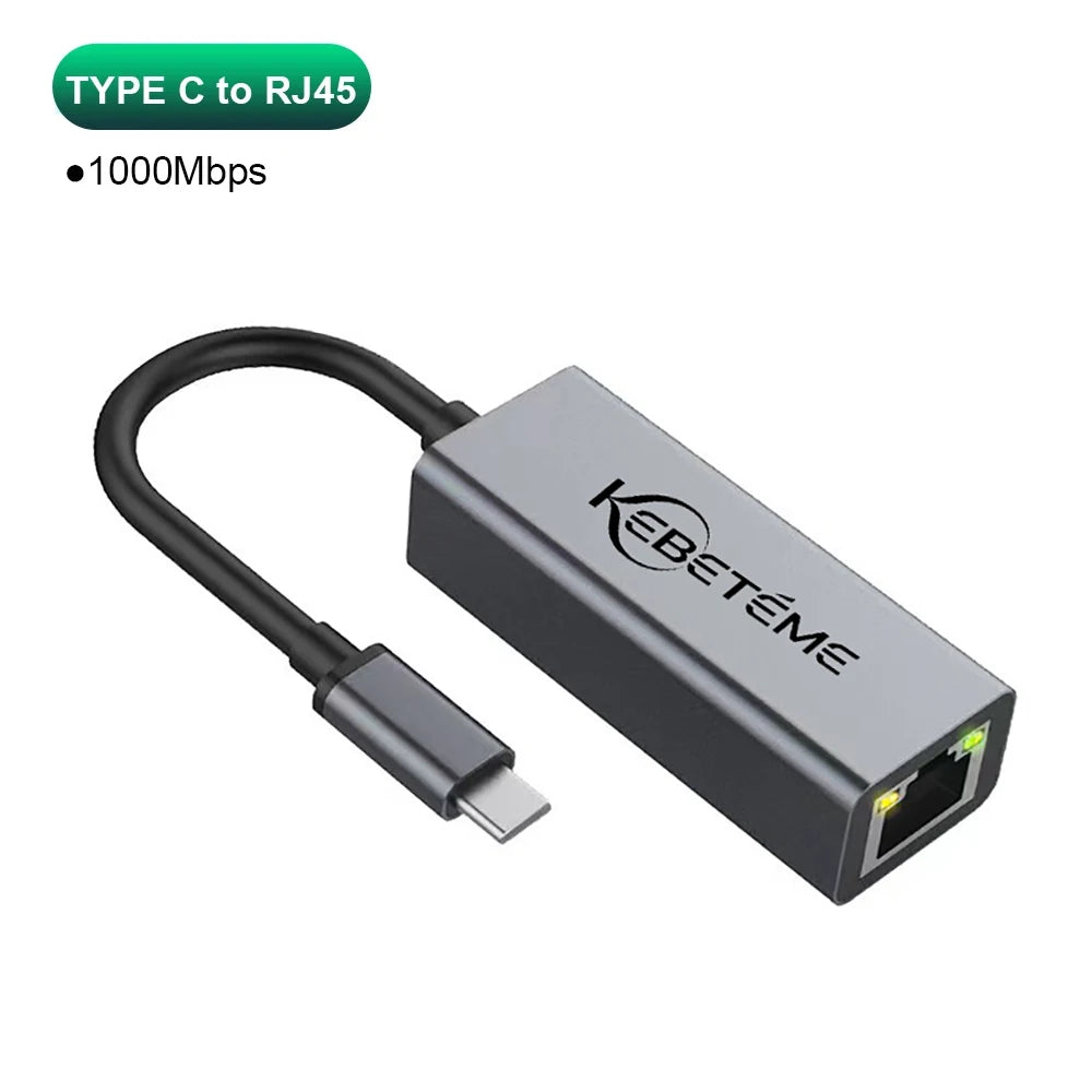 Kebidumei 1000Mbps USB Ethernet Adapter – USB 3.0 to RJ45 Network Adapter