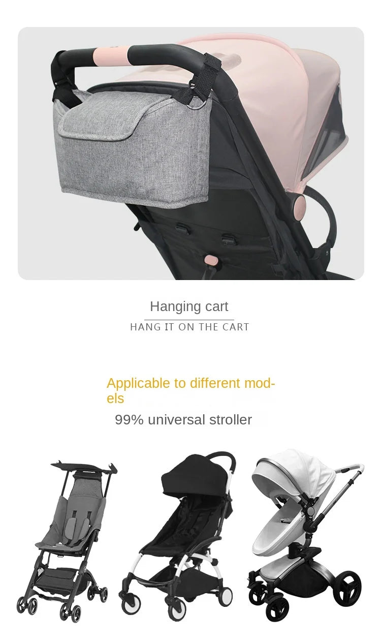 Baby Stroller Organizer Bag – Diaper & Bottle Storage