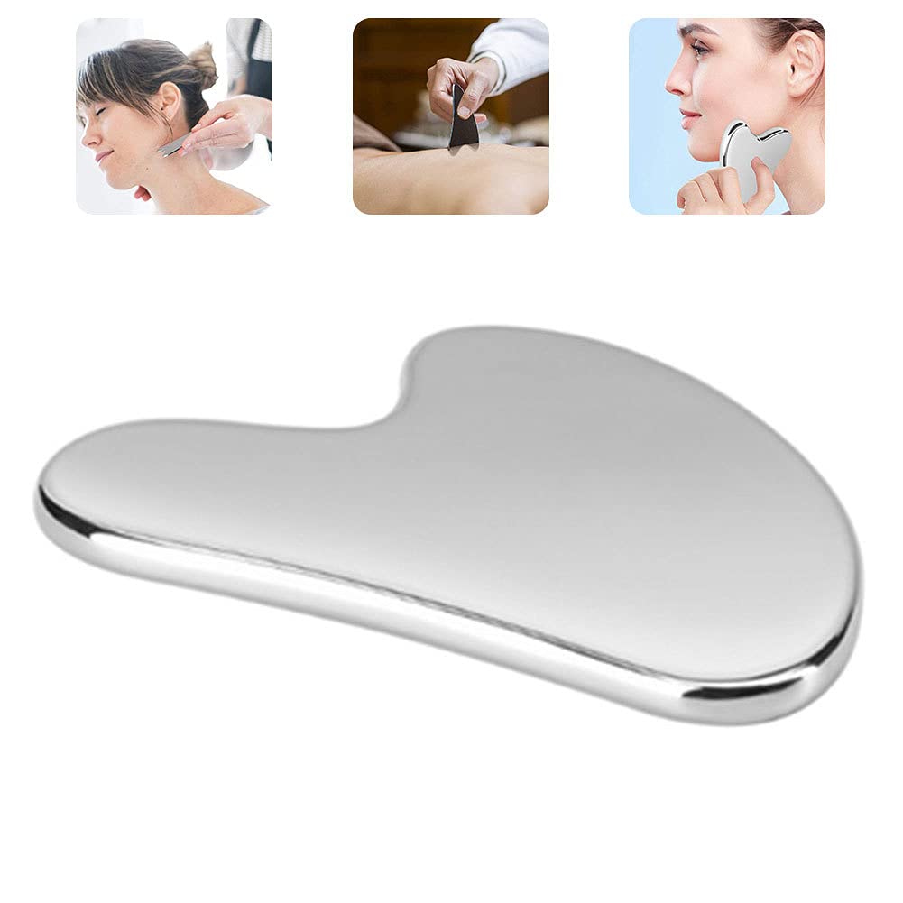 Gua Sha Board – Stainless Steel Facial & Body Massage Scraper