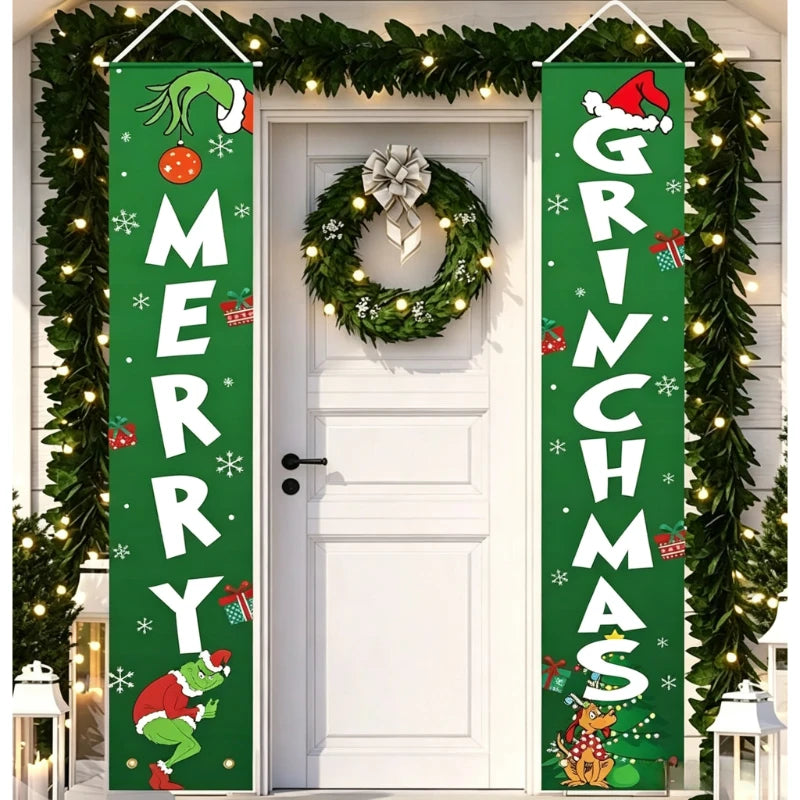 Christmas Holiday Decorative Banners – 180 × 30 cm, Set of 2