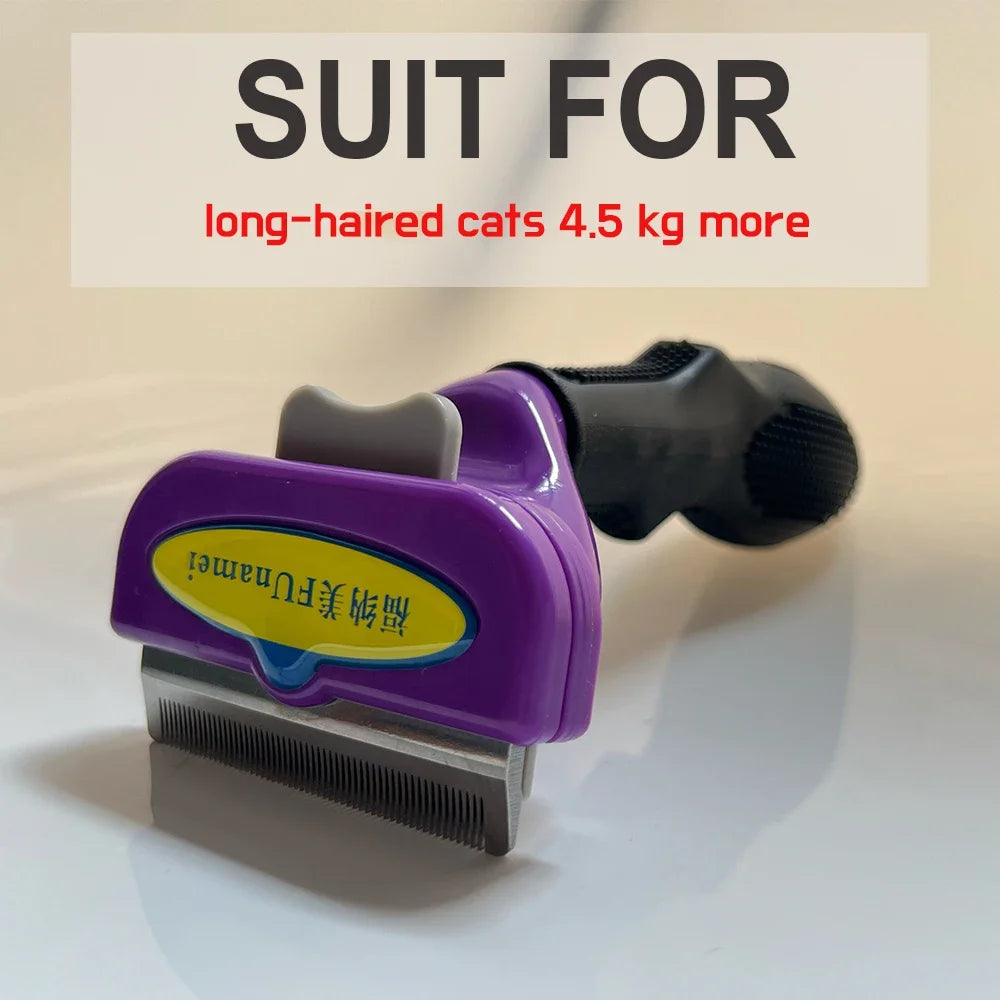 Pet Deshedding & Dematting Brush – Dog & Cat Grooming Tool