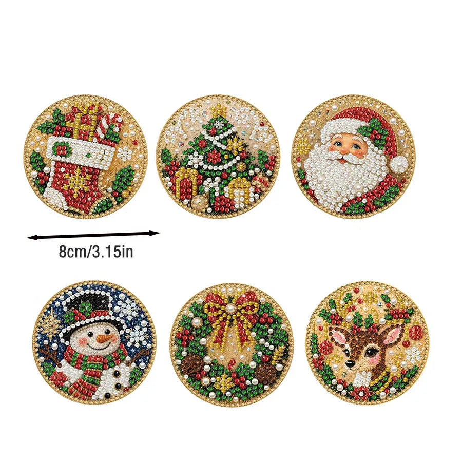 Christmas Pearl Diamond Painting DIY Kit – Festive Tree Hanging Ornaments