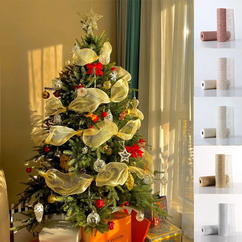 Merry Christmas Decorative Ribbon – Festive Tree & Holiday Décor