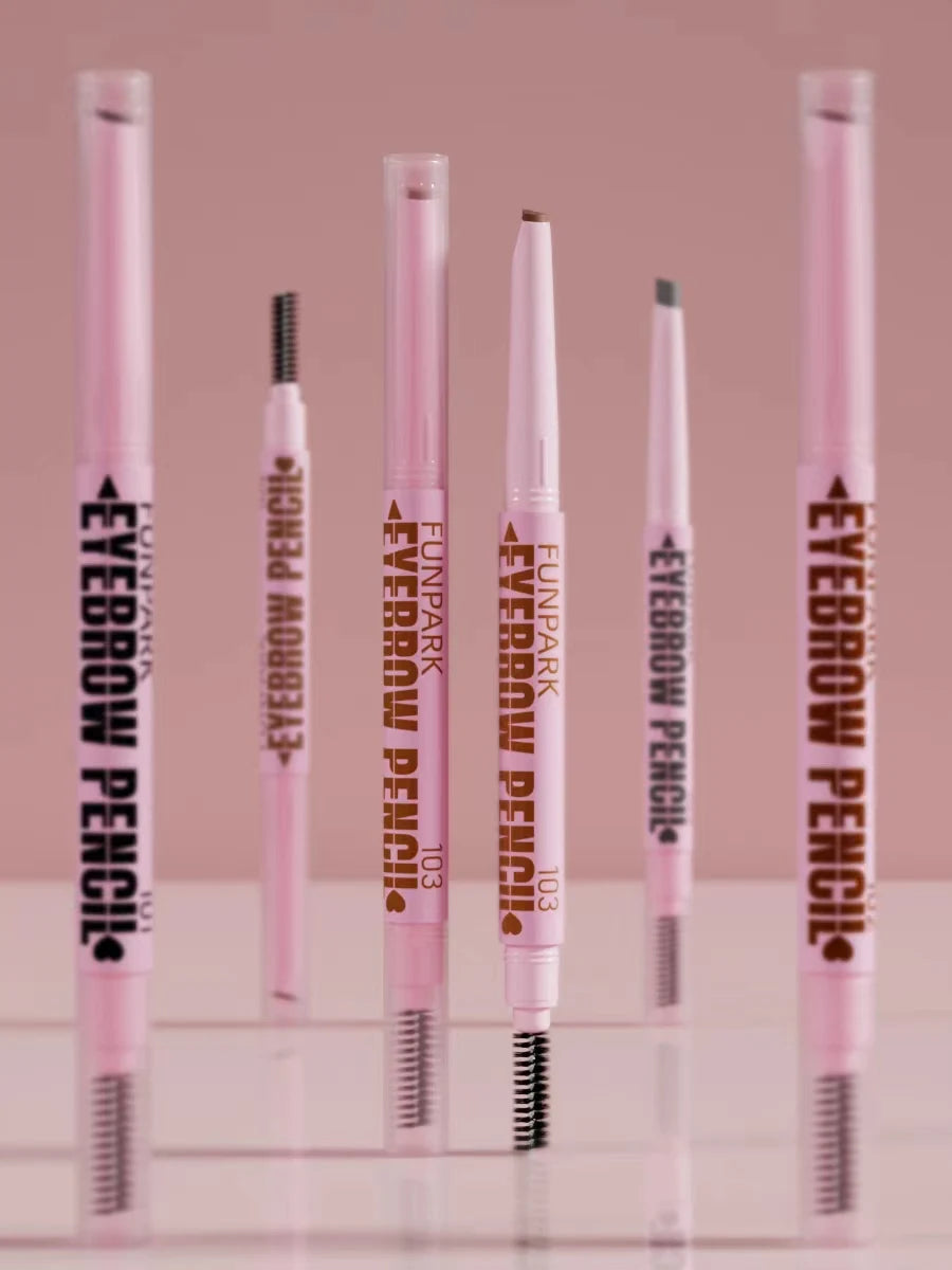 2-in-1 Waterproof Eyebrow Pencil & Brush – Long-Lasting