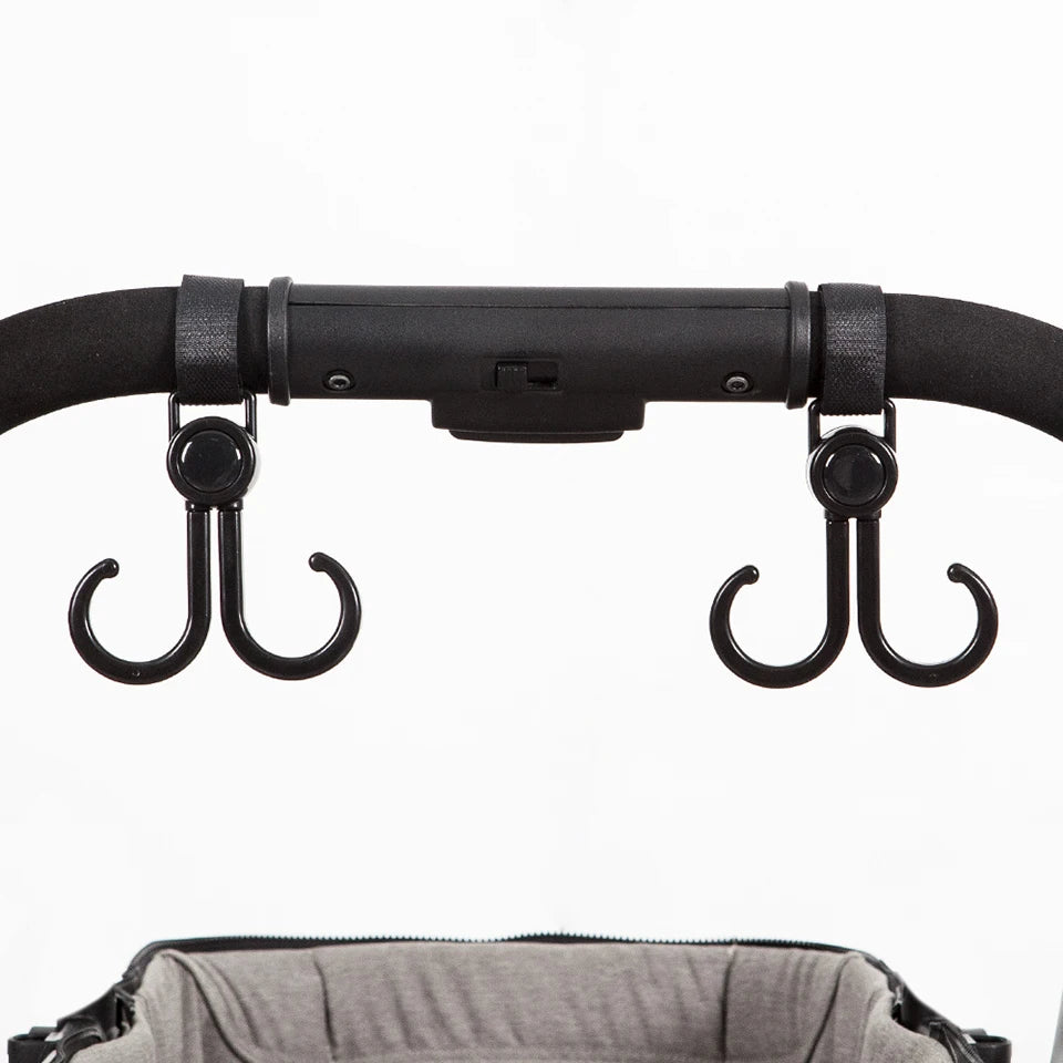 Baby Stroller Hooks – 360° Rotatable Pram Organizer Hooks