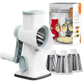 3-in-1 Rotary Cheese Grater – Manual Vegetable Slicer & Shredder