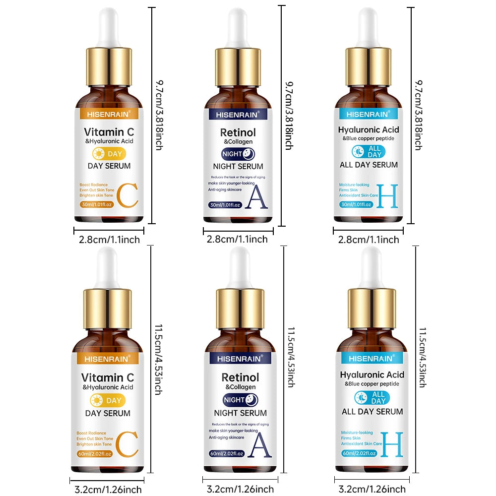 Vitamin C + Retinol + Hyaluronic Acid Serum – Brightening & Hydratin