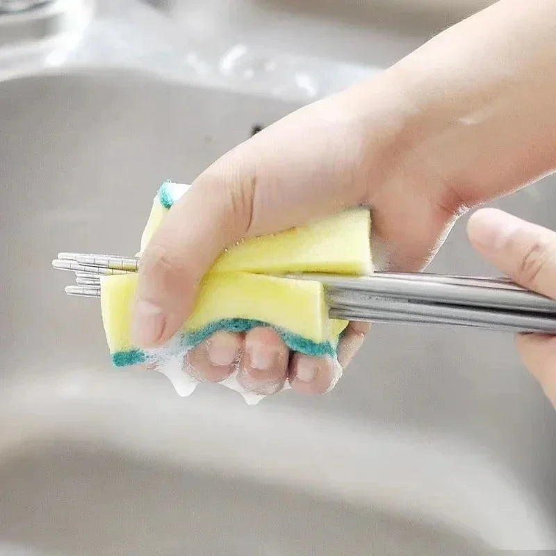 Heavy-Duty Double-Sided Cleaning Sponge – Grease & Stain Remover