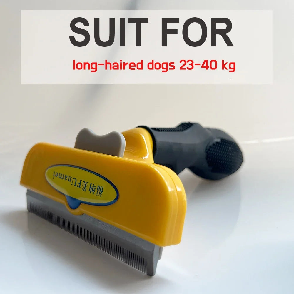 Pet Deshedding & Dematting Brush – Dog & Cat Grooming Tool