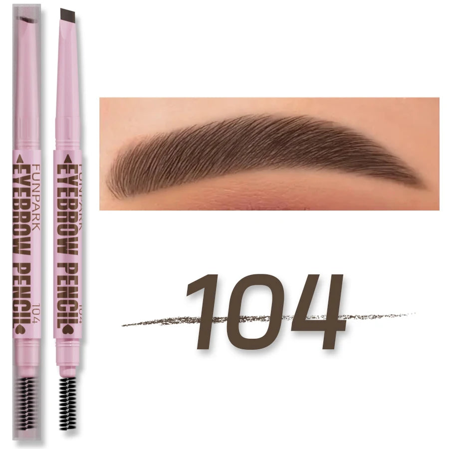 2-in-1 Waterproof Eyebrow Pencil & Brush – Long-Lasting