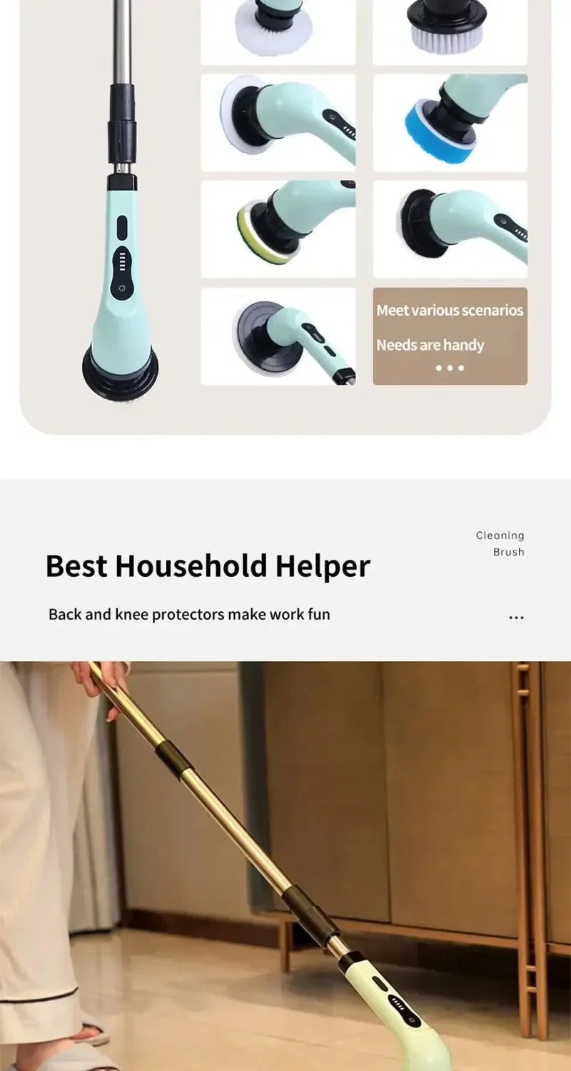 Cordless Electric Spin Scrubber – Multi-Purpose Cleaning Brush