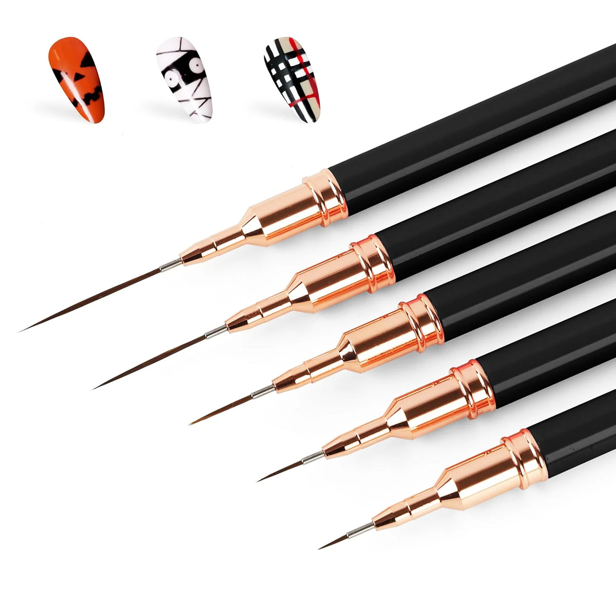 5pcs Nail Art Liner Brush Set – UV Gel Nail Art Brushes