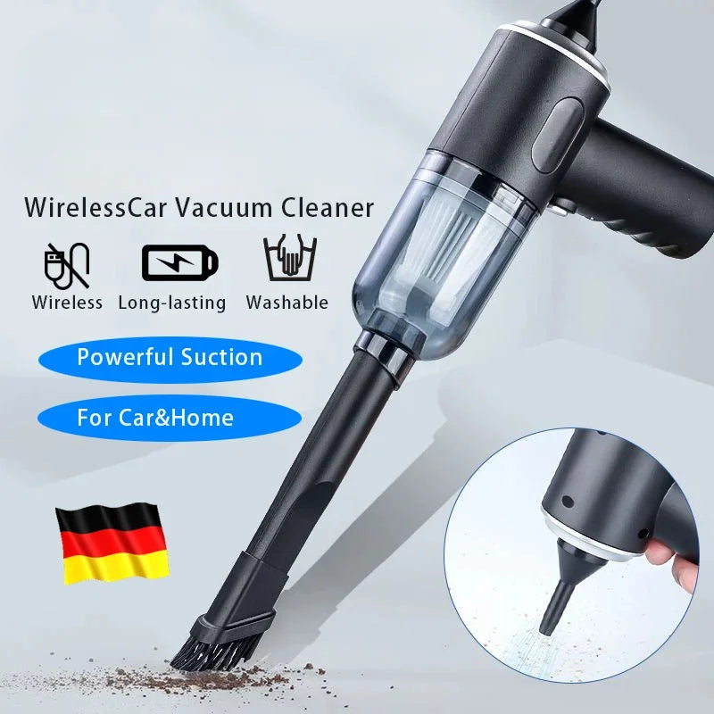 Portable Cordless Car Vacuum Cleaner – USB Rechargeable