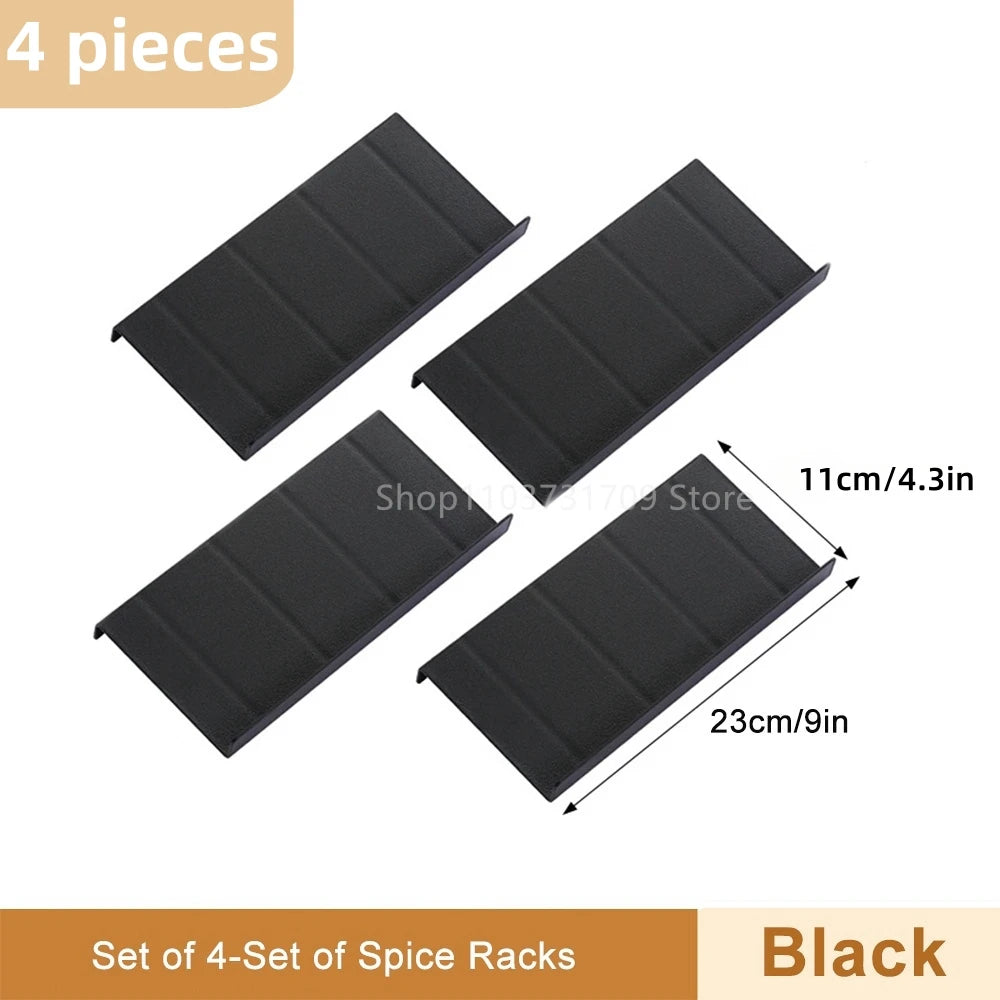 4-Tier Adjustable Spice Rack – Kitchen Cabinet & Drawer Organizer