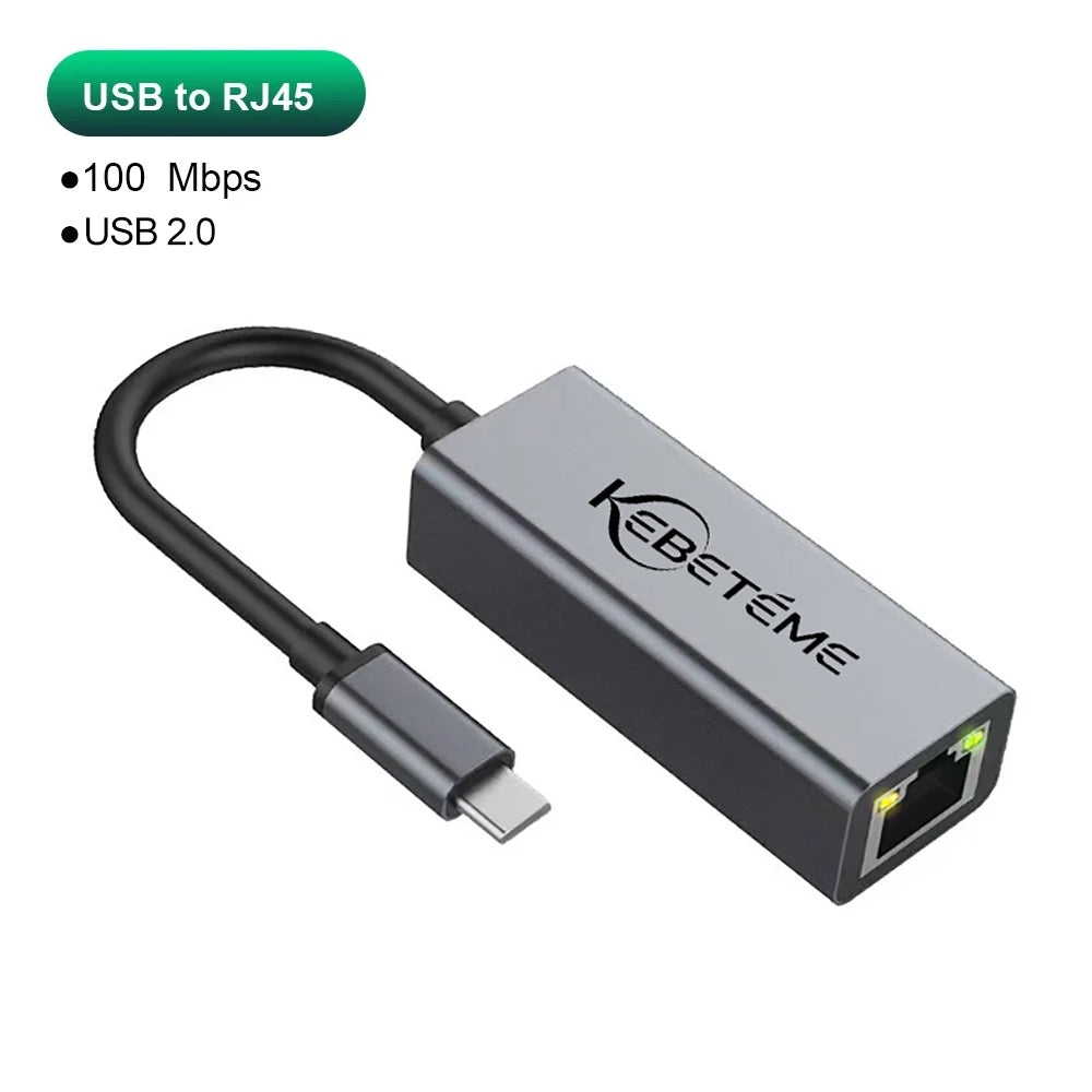 Kebidumei 1000Mbps USB Ethernet Adapter – USB 3.0 to RJ45 Network Adapter