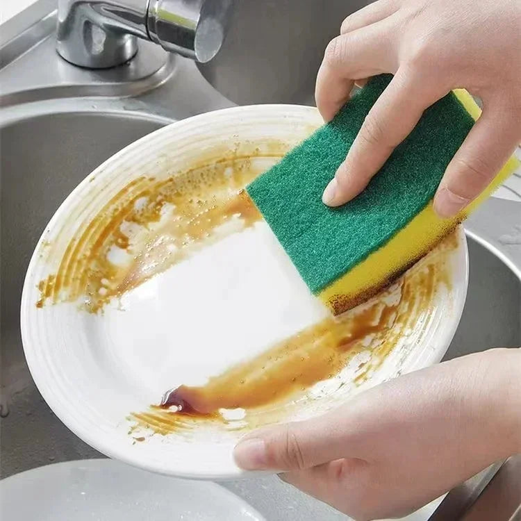 Heavy-Duty Double-Sided Cleaning Sponge – Grease & Stain Remover