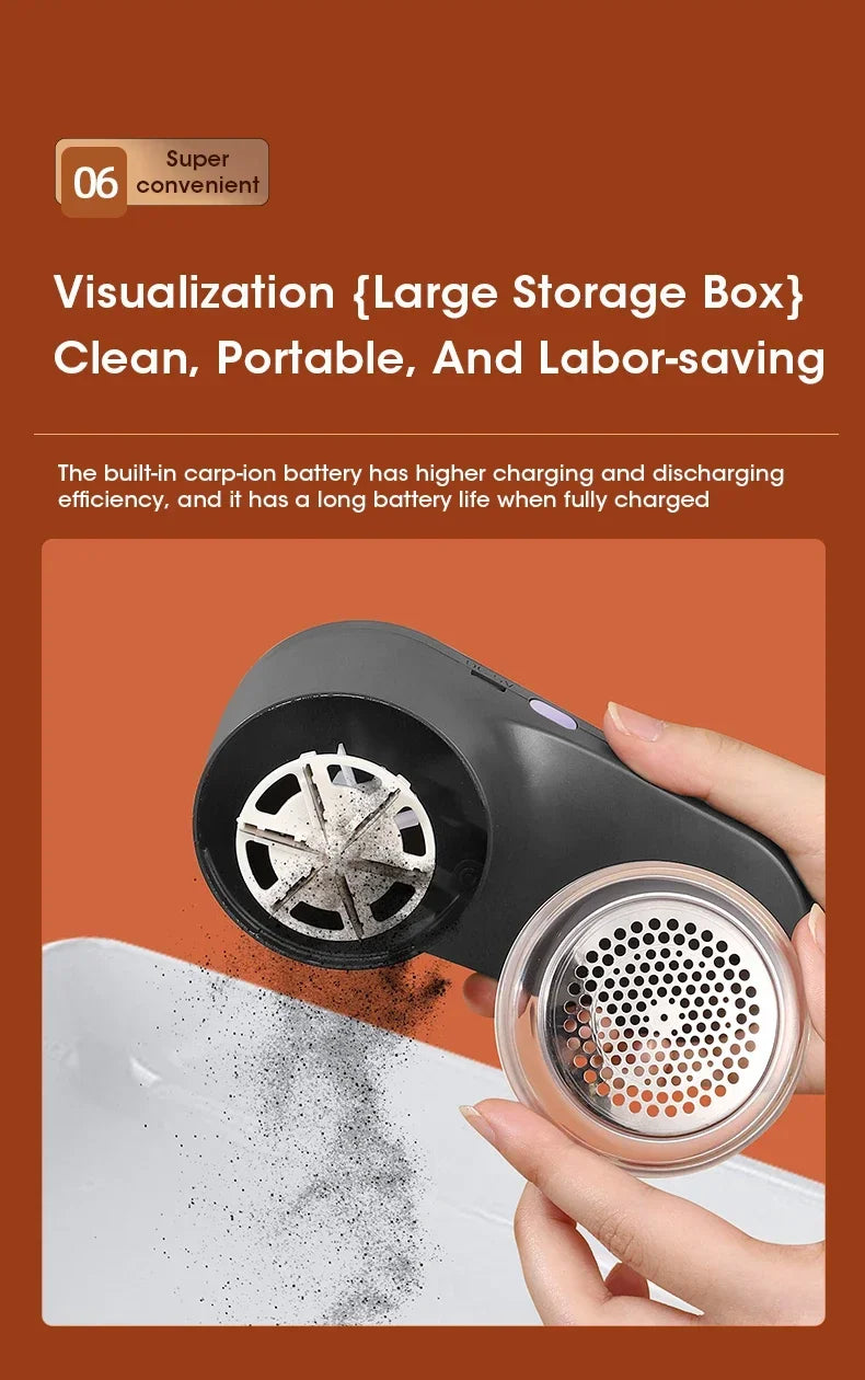 Portable Electric Lint Remover – Rechargeable Fabric Shaver