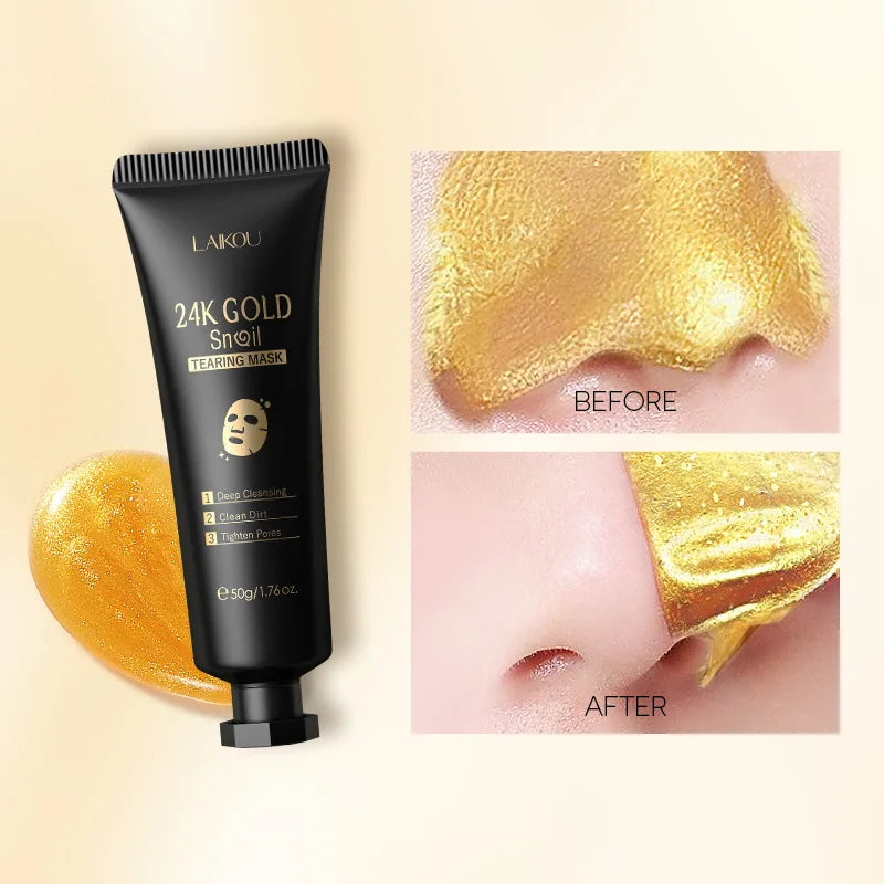LAIKOU 24K Gold Sakura Peeling Face Mask – Facial Peel-Off Mask