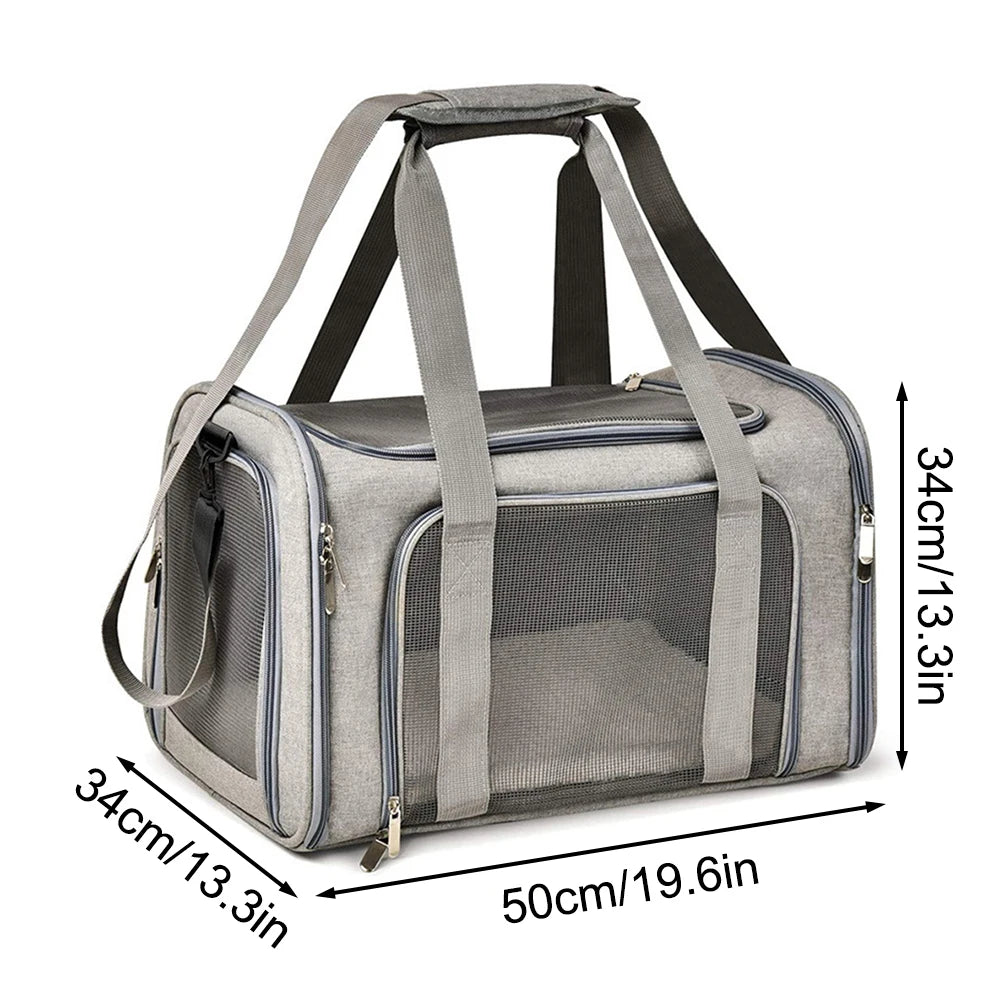 Collapsible Pet Carrier Bag – Travel Carrier for Cats & Small Dogs
