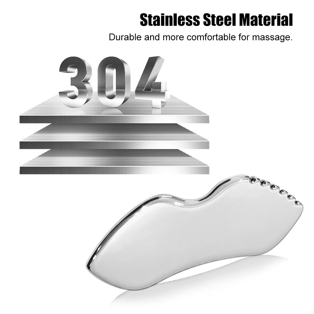 Gua Sha Board – Stainless Steel Facial & Body Massage Scraper