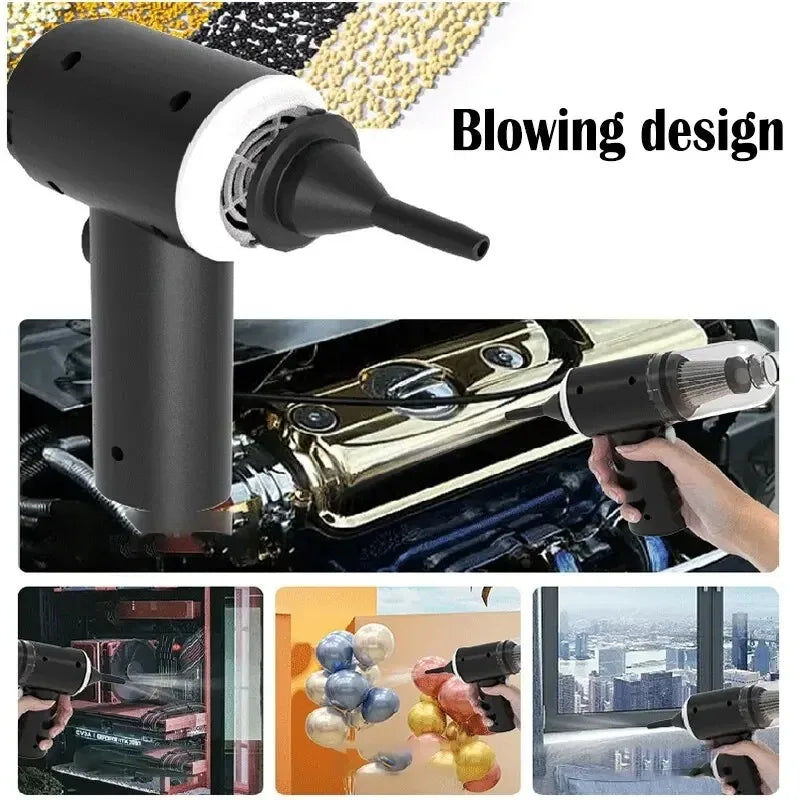 Portable Cordless Car Vacuum Cleaner – USB Rechargeable
