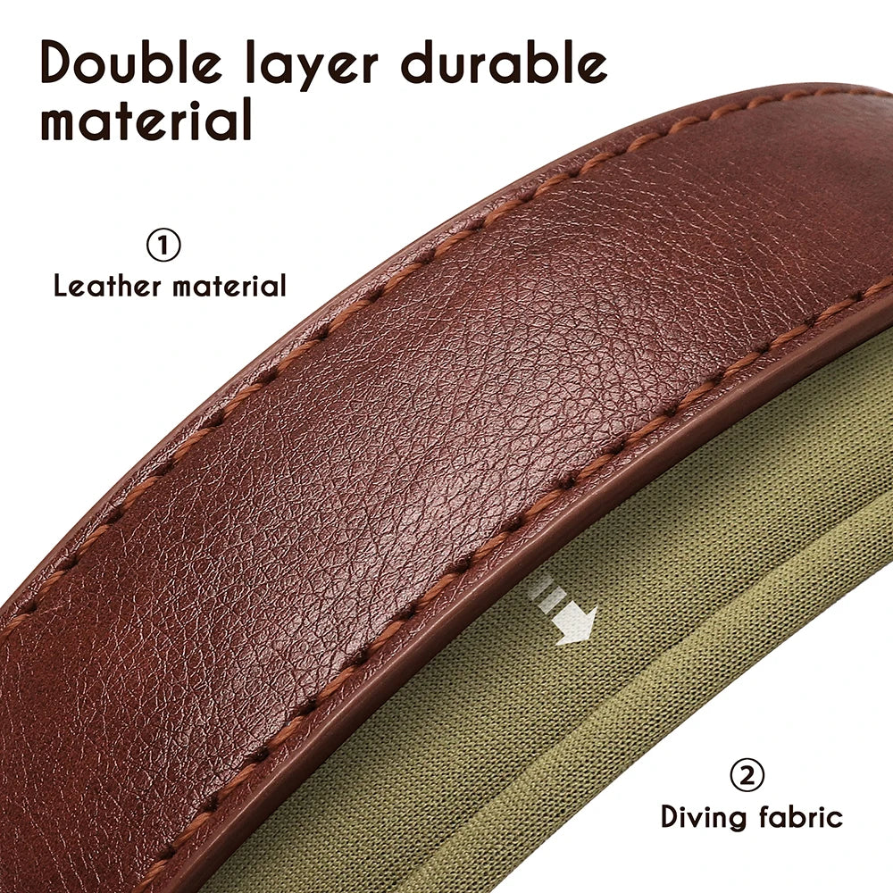 Personalized PU Leather Dog Collar – Adjustable Nameplate Collar