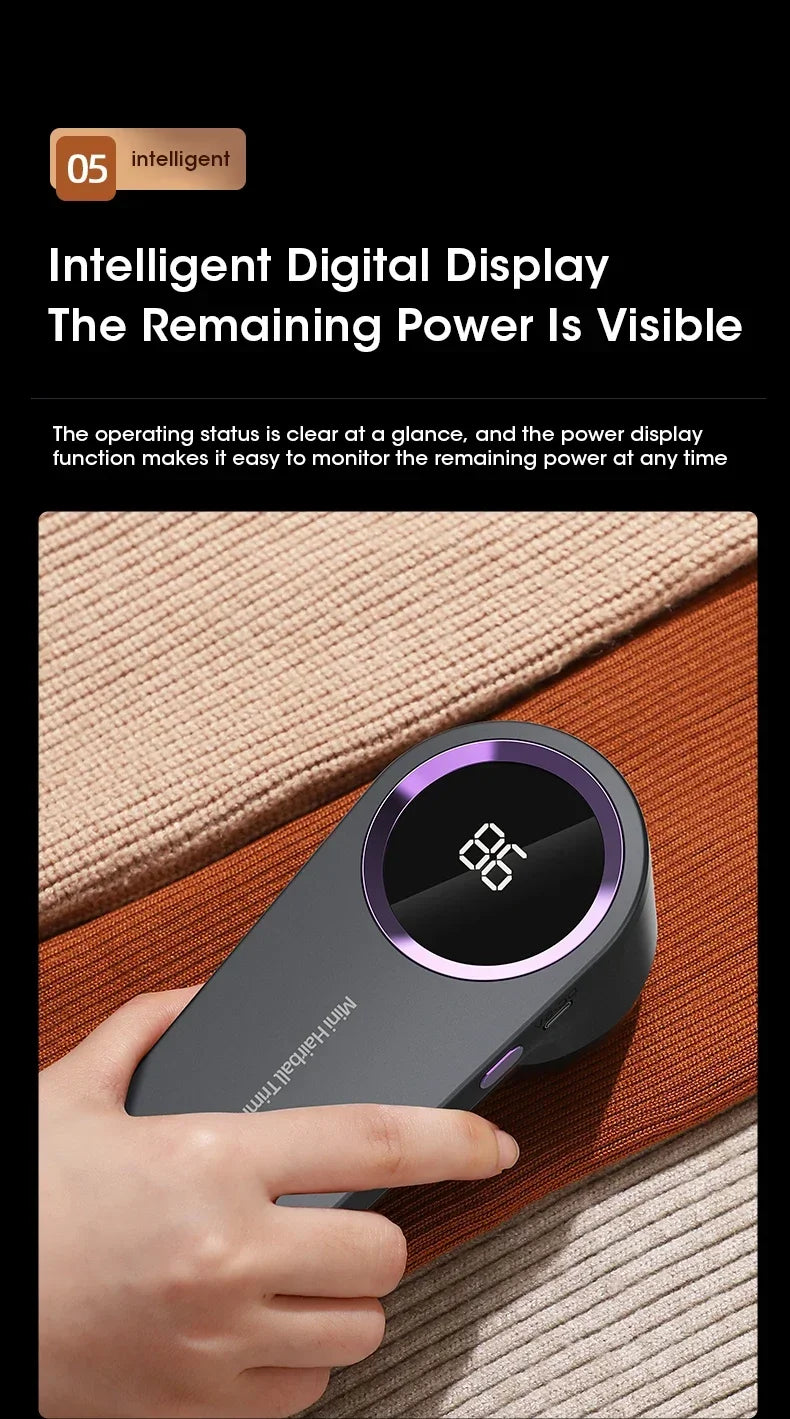 Portable Electric Lint Remover – Rechargeable Fabric Shaver