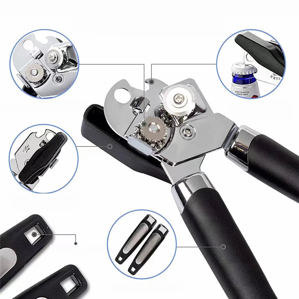 Stainless Steel Multifunctional Can & Bottle Opener