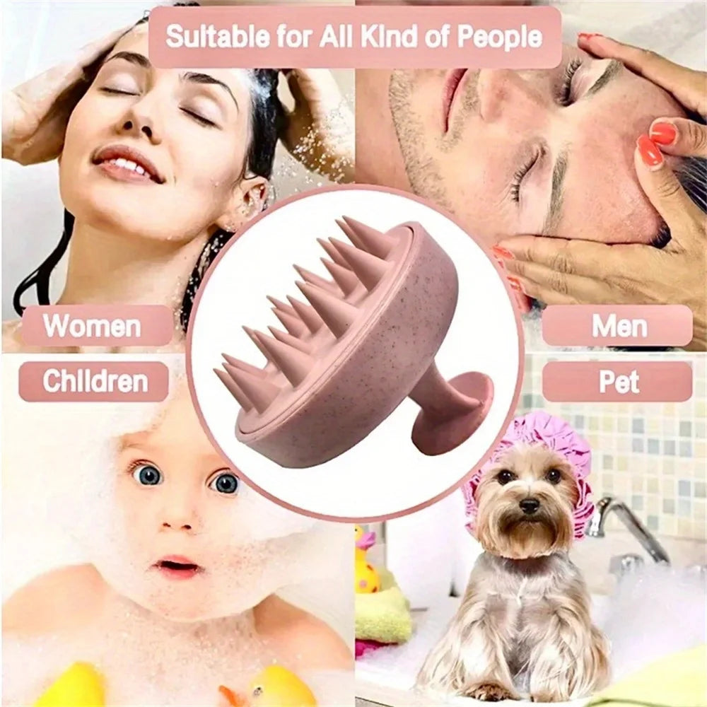 Silicone Scalp Massager Shampoo Brush – Hair Washing & Scalp Care