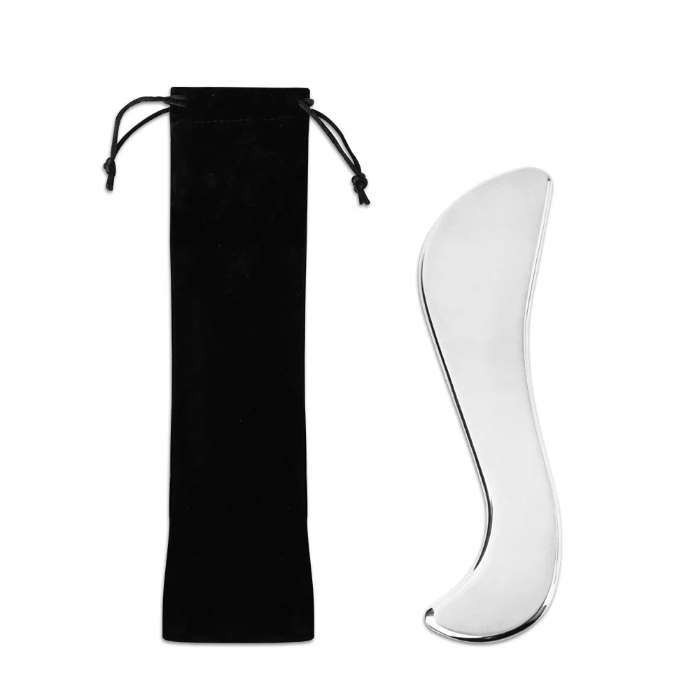 Gua Sha Board – Stainless Steel Facial & Body Massage Scraper